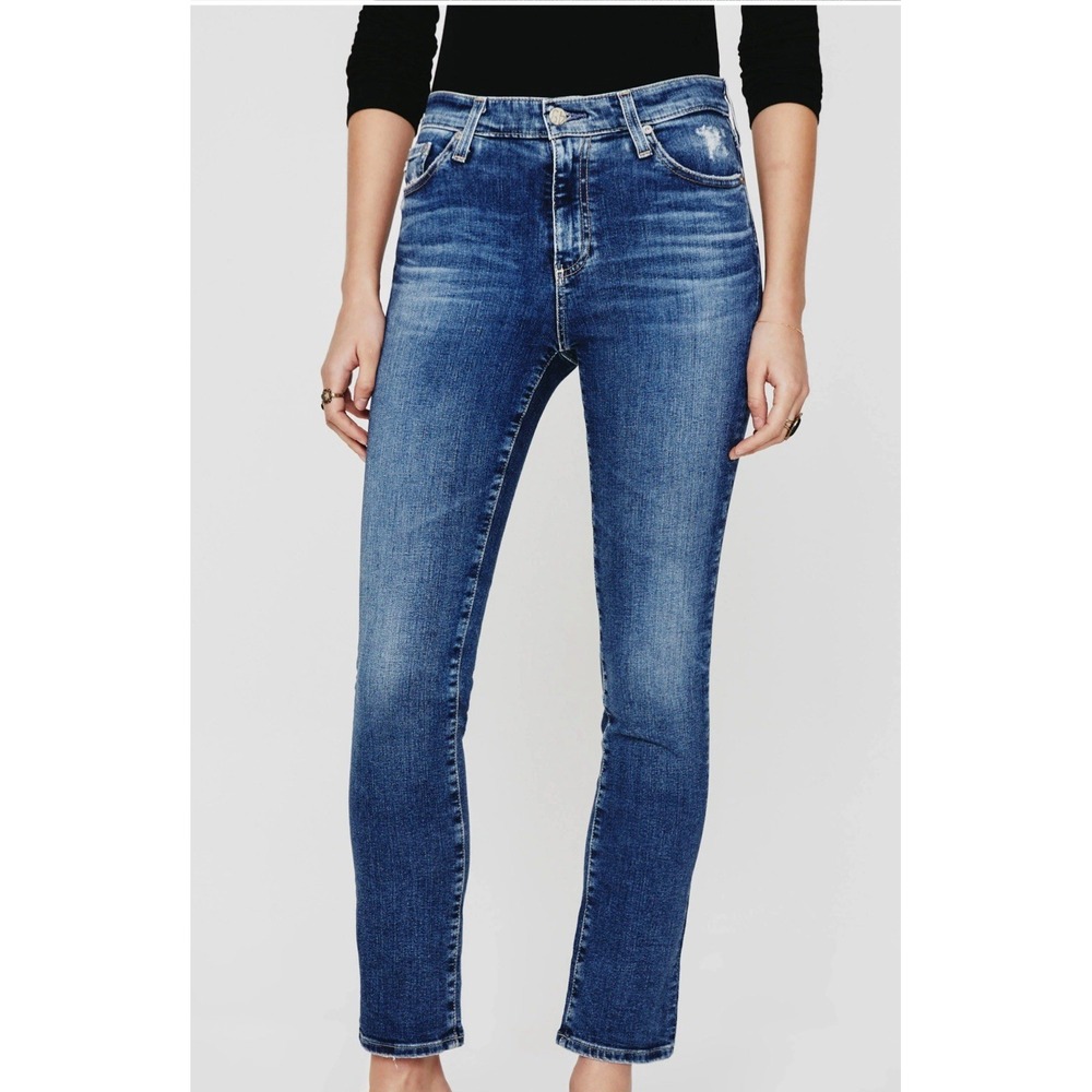 Adriano Goldschmied AG Jeans Womens 29 Blue MARI High Rise Slim Straight Stretch